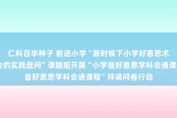 仁科百华种子 前进小学“新时候下小学好意思术音乐学科会通教会的实践盘问”课题组开展“小学音好意思学科会通课程”拜谒问卷行动