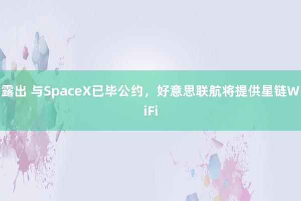 露出 与SpaceX已毕公约，好意思联航将提供星链WiFi