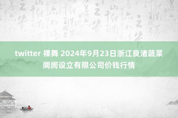 twitter 裸舞 2024年9月23日浙江良渚蔬菜阛阓设立有限公司价钱行情