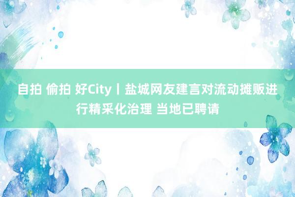 自拍 偷拍 好City丨盐城网友建言对流动摊贩进行精采化治理 当地已聘请