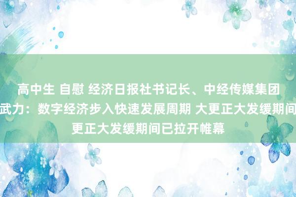 高中生 自慰 经济日报社书记长、中经传媒集团公司总司理武力：数字经济步入快速发展周期 大更正大发缓期间已拉开帷幕