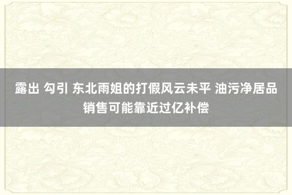 露出 勾引 东北雨姐的打假风云未平 油污净居品销售可能靠近过亿补偿