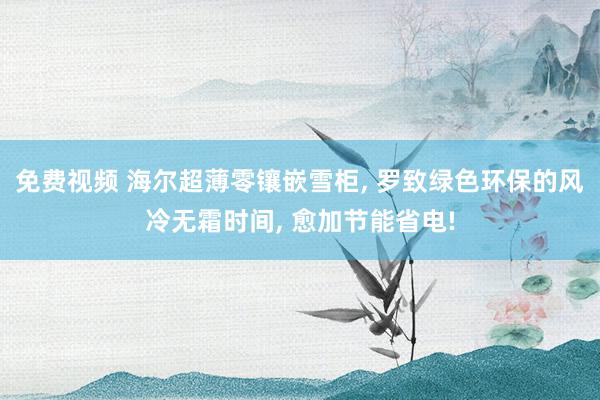 免费视频 海尔超薄零镶嵌雪柜， 罗致绿色环保的风冷无霜时间， 愈加节能省电!