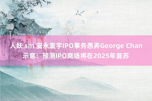 人妖 sm 安永寰宇IPO事务愚弄George Chan示意：预测IPO商场将在2025年复苏