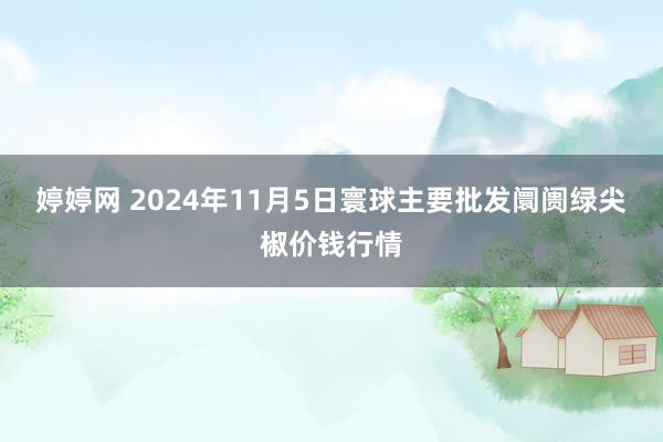 婷婷网 2024年11月5日寰球主要批发阛阓绿尖椒价钱行情