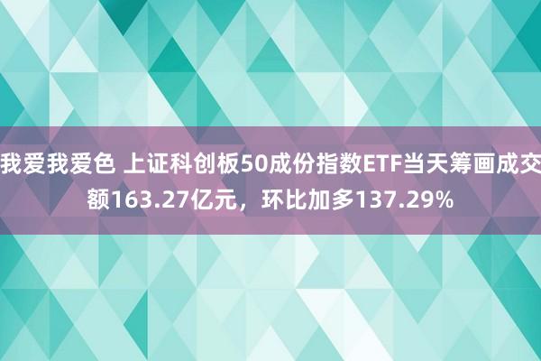 我爱我爱色 上证科创板50成份指数ETF当天筹画成交额163.27亿元，环比加多137.29%