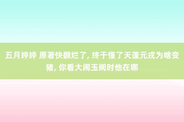 五月婷婷 原著快翻烂了， 终于懂了天蓬元戎为啥变猪， 你看大闹玉阙时他在哪