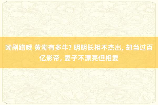 呦剐蹭哦 黄渤有多牛? 明明长相不杰出， 却当过百亿影帝， 妻子不漂亮但相爱