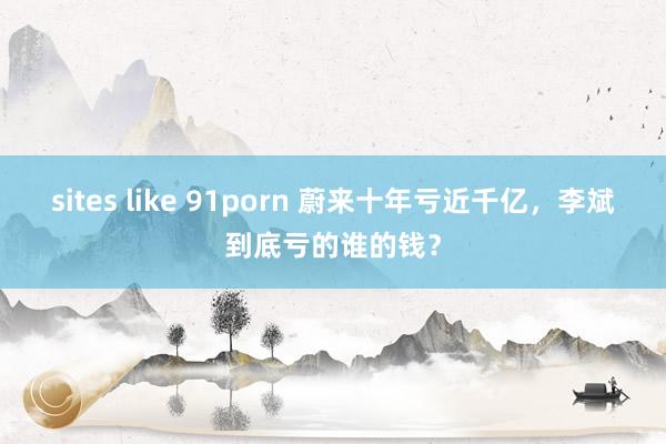 sites like 91porn 蔚来十年亏近千亿，李斌到底亏的谁的钱？