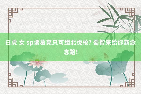 白虎 女 sp诸葛亮只可组北伐枪? 蜀智来给你新念念路!