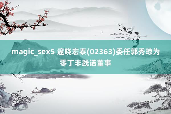 magic_sex5 邃晓宏泰(02363)委任郭秀琼为零丁非践诺董事