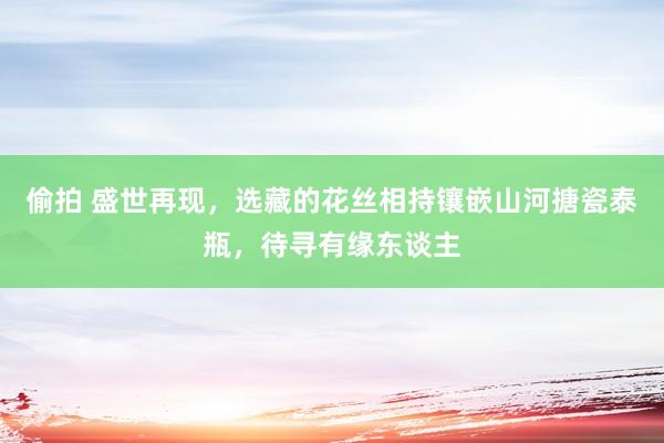 偷拍 盛世再现，选藏的花丝相持镶嵌山河搪瓷泰瓶，待寻有缘东谈主