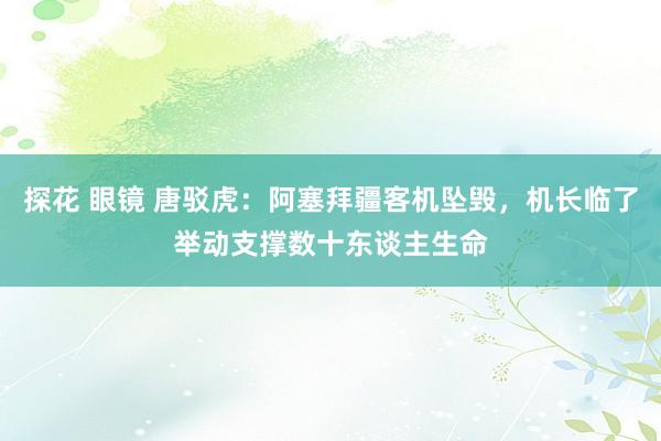 探花 眼镜 唐驳虎：阿塞拜疆客机坠毁，机长临了举动支撑数十东谈主生命