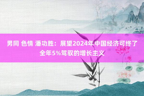 男同 色情 潘功胜：展望2024年中国经济可终了全年5%驾驭的增长主义