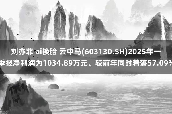 刘亦菲 ai换脸 云中马(603130.SH)2025年一季报净利润为1034.89万元、较前年同时着落57.09%
